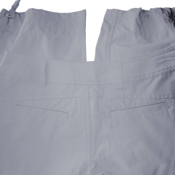 Danskin Now Soft Silver Tie Leg Button Front Capris Size S NWT - Picture 5 of 6